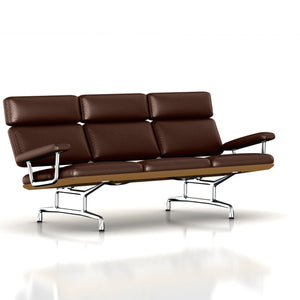 Eames 3-Seat Sofa by Herman Miller Sofa herman miller Teak + $600.00 Brownie Dream Cow Leather + $1730.00 
