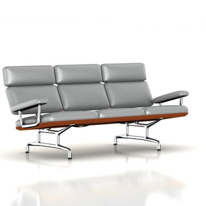 Eames 3-Seat Sofa by Herman Miller Sofa herman miller Walnut Winter Sky Metallic Leather + $1730.00 