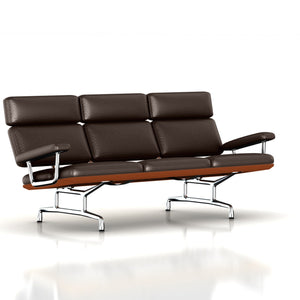 Eames 3-Seat Sofa by Herman Miller Sofa herman miller Walnut Mink Leather 