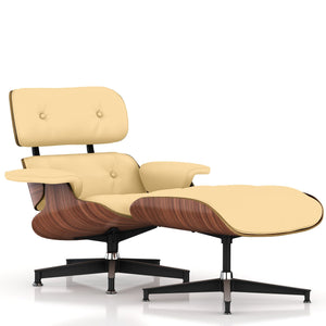 Eames Lounge Chair and Ottoman lounge chair herman miller Walnut Veneer Almond MCL Leather + $200.00 