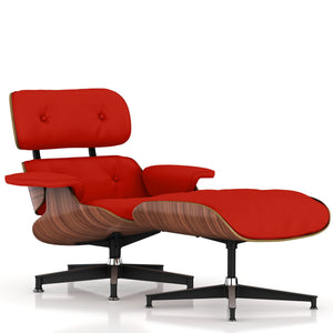 Eames Lounge Chair and Ottoman lounge chair herman miller Walnut Veneer Red MCL Leather + $200.00 