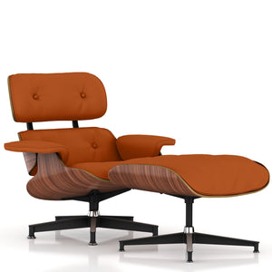 Eames Lounge Chair and Ottoman lounge chair herman miller Walnut Veneer Luggage MCL Leather + $200.00 