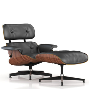 Eames Lounge Chair and Ottoman lounge chair herman miller Walnut Veneer Graphite Leather 