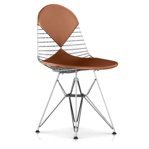 Eames Wire Chair with Bikini Pad Side/Dining herman miller Glides with Felt Bottom +$25.00 Copper Leather 