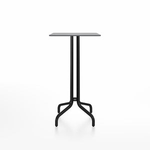 Emeco 1 Inch Bar Table - Square Top Coffee table Emeco Table Top 24" Black Powder Coated Aluminum Gray HPL