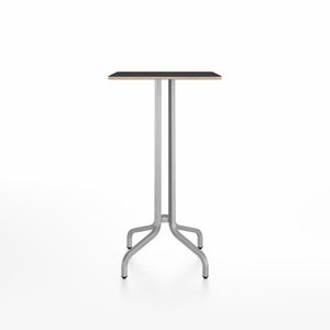 Emeco 1 Inch Bar Table - Square Top Coffee table Emeco Table Top 24" Brushed Aluminum Black Laminate Plywood