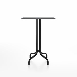 Emeco 1 Inch Bar Table - Square Top bar seating Emeco Table Top 30" Black Powder Coated Aluminum Gray HPL