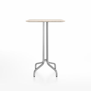 Emeco 1 Inch Bar Table - Square Top Coffee table Emeco Table Top 30" Brushed Aluminum Ash Wood