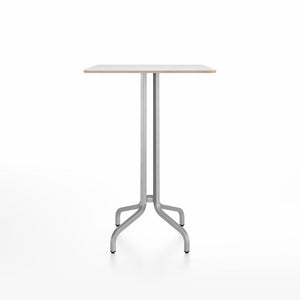 Emeco 1 Inch Bar Table - Square Top Coffee table Emeco Table Top 30" Brushed Aluminum White Laminate Plywood