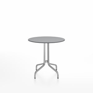 Emeco 1 Inch Cafe Table - Round Top Coffee table Emeco Table Top 30" Brushed Aluminum Gray HPL