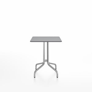 Emeco 1 Inch Cafe Table - Square Top Coffee table Emeco Table Top 24" Brushed Aluminum Gray HPL