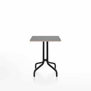 Emeco 1 Inch Cafe Table - Square Top Coffee table Emeco Table Top 24" Black Powder Coated Aluminum Gray Laminate Plywood