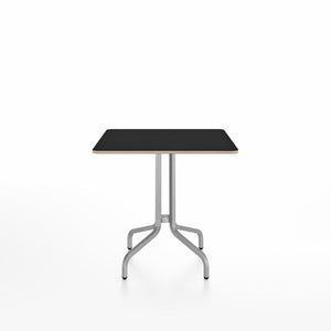 Emeco 1 Inch Cafe Table - Square Top Coffee table Emeco Table Top 30" Brushed Aluminum Black Laminate Plywood