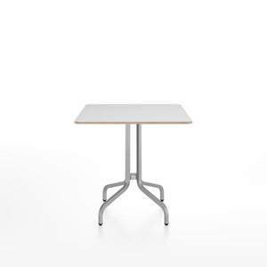 Emeco 1 Inch Cafe Table - Square Top Coffee table Emeco Table Top 30" Brushed Aluminum White Laminate Plywood