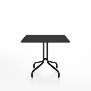 Emeco 1 Inch Cafe Table - Square Top Coffee table Emeco Table Top 36" Black Powder Coated Aluminum Black HPL