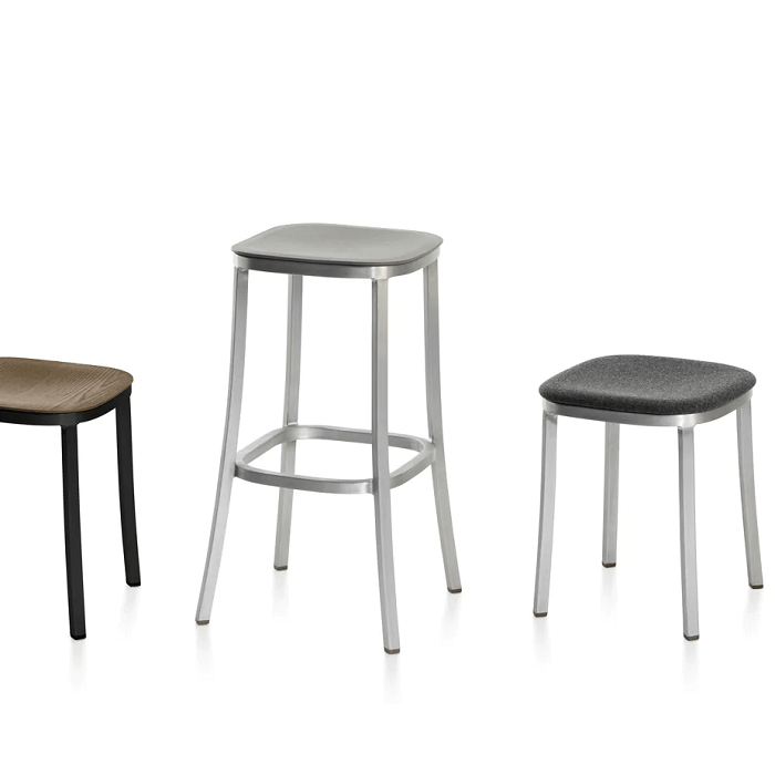 Emeco 1 Inch Stool Wood Seat Stools Emeco