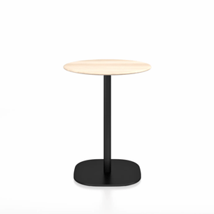Emeco 2 Inch Flat Base Cafe Table - Round Top Coffee table Emeco Table Top 24" / 60 cm Black Powder Coated Accoya Wood