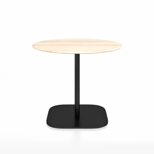 Emeco 2 Inch Flat Base Cafe Table - Round Top Coffee table Emeco Table Top 36" / 91 cm Black Powder Coated Accoya Wood