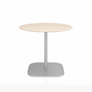 Emeco 2 Inch Flat Base Cafe Table - Round Top Coffee table Emeco Table Top 36" / 91 cm Hand Brushed Ash Wood