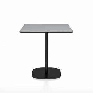 Emeco 2 Inch Flat Base Cafe Table - Square Top Coffee table Emeco Table Top 30" Black Powder Coated Aluminum Gray HPL