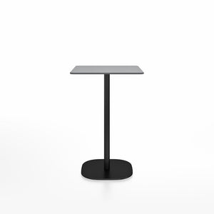 Emeco 2 Inch Flat Base Counter Height Table - Square Top Coffee table Emeco Table Top 24" Black Powder Coated Aluminum Gray HPL