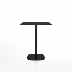 Emeco 2 Inch Flat Base Counter Height Table - Square Top Coffee table Emeco Table Top 30" Black Powder Coated Aluminum Black Laminate Plywood