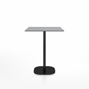 Emeco 2 Inch Flat Base Counter Height Table - Square Top Coffee table Emeco Table Top 30" Black Powder Coated Aluminum Gray HPL