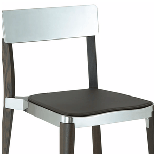 Emeco Lancaster Stacking Chair Side/Dining Emeco Natural Ash Dark Gray Dark Brown Seat Pad +$75