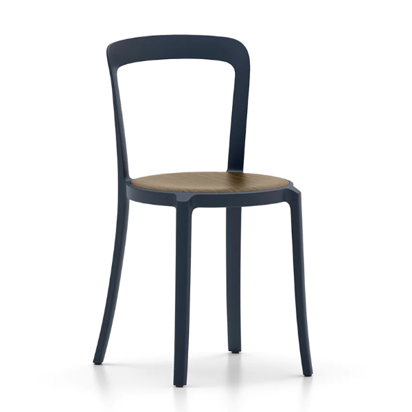 Emeco On & On Chair - Plywood Seat Chairs Emeco DarK Blue Walnut Plywood
