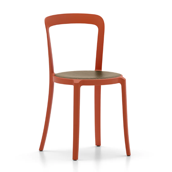 Emeco On & On Chair - Plywood Seat Chairs Emeco Orange Walnut Plywood