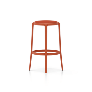 Emeco On & On Stool - Upholstered Stools Emeco Bar Height 29.5" Polyurethane Orange 