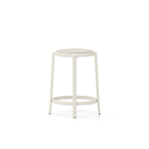 Emeco On & On Stool - Upholstered Stools Emeco Counter Height 24.75" Leather White 