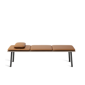 Emeco Run Daybed Beds Emeco Black Powder Coated Aluminum Ash Leather Spinneybeck Volo Tan