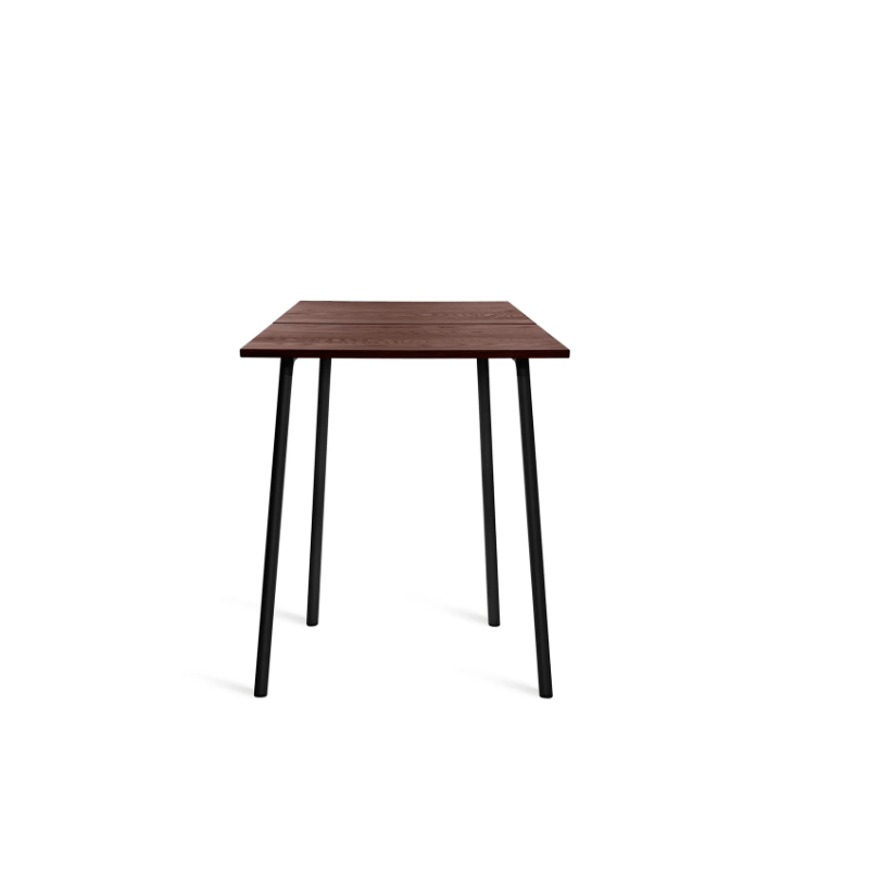 Emeco Run High Table 32" table Emeco Black Powder Coated Frame - Walnut Top Finish