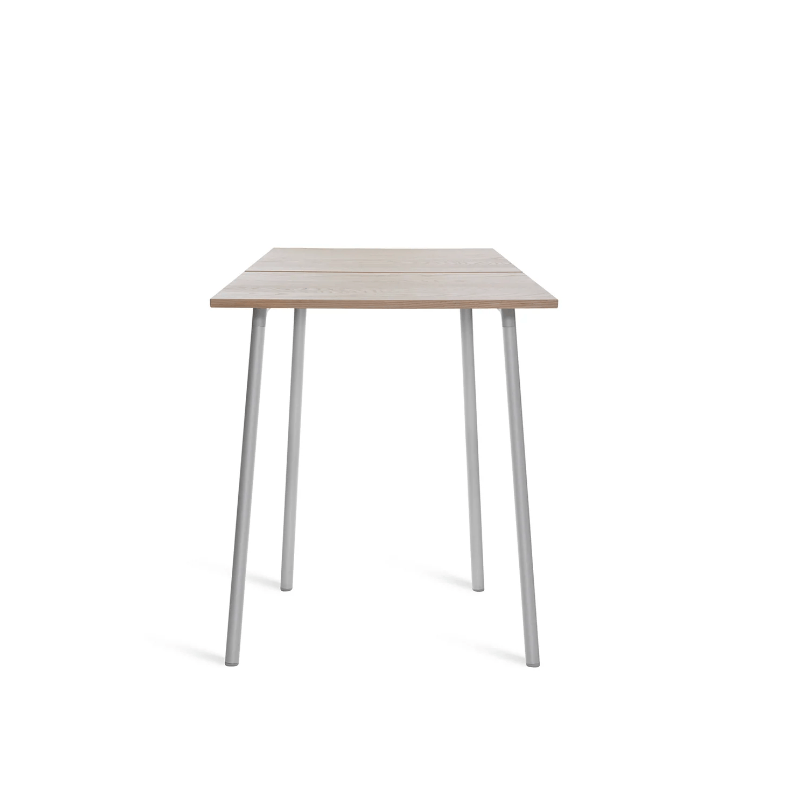 Emeco Run High Table 32" table Emeco Clear Aluminum Frame - Ash Top Finish