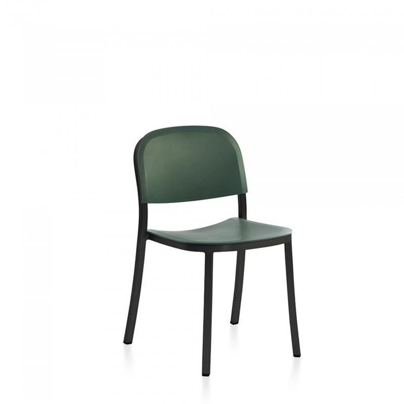 Emeco 1 Inch Stacking Chair Chairs Emeco DARK POWDER COATED ALUMINUM GREEN