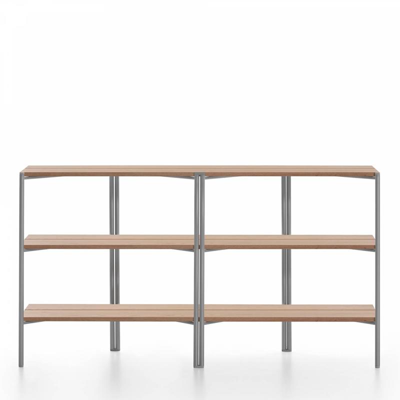 Emeco Run Shelf storage Emeco CLEAR ALUMINUM FRAME CEDAR