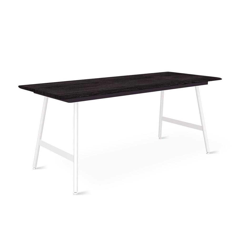 Envoy Desktop table Gus Modern Black Ash 70 Desktop White Lecture Legs