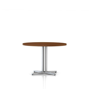 Everywhere Round Table Dining Tables herman miller 42-inch Diameter - Add $51.00 Light Brown Walnut Metallic Silver