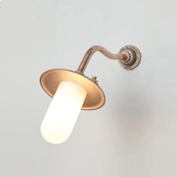 Exterior Bracket Light Canted Wall Lights Original BTC Bronze & Frosted Glass