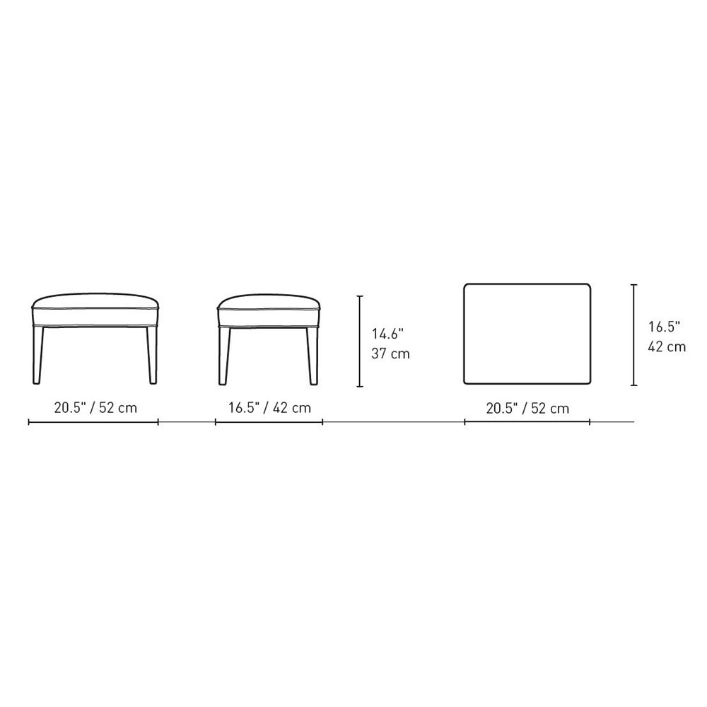 FH420 Heritage Footrest ottomans Carl Hansen