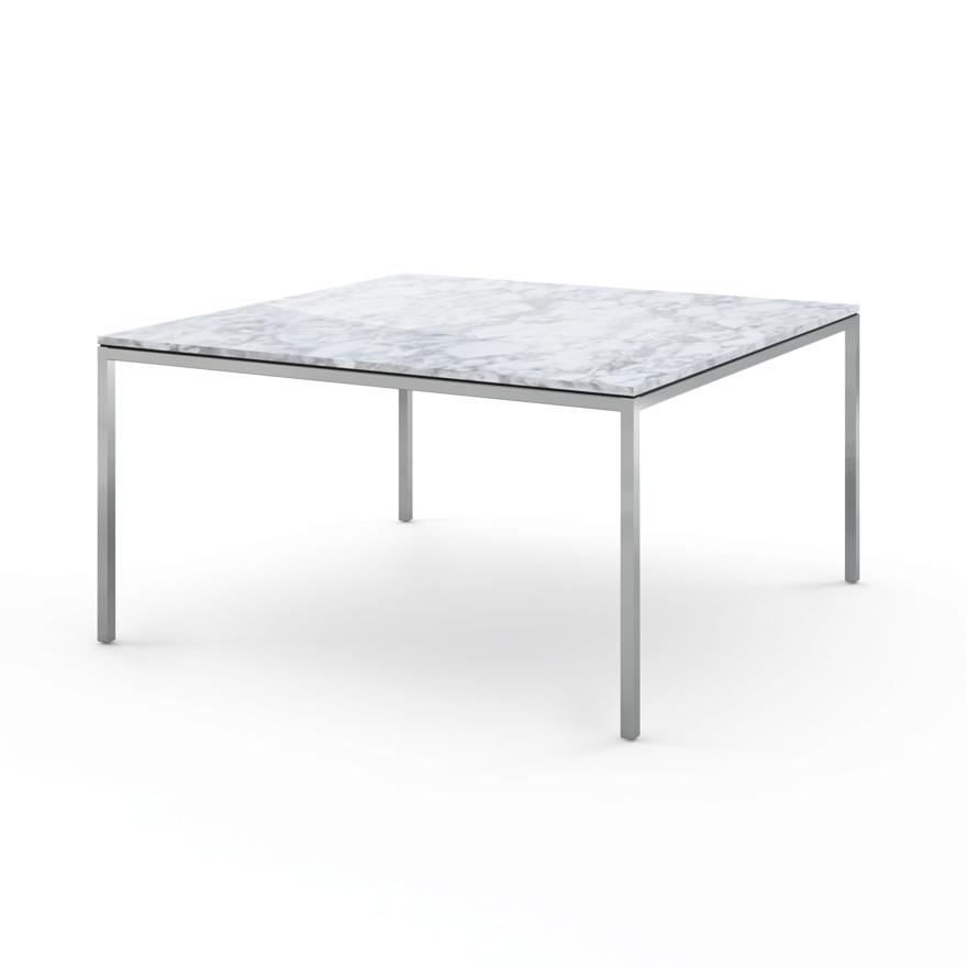 Florence Knoll Dining Table - 55" x 55" Dining Tables Knoll Carrara marble, Shiny finish