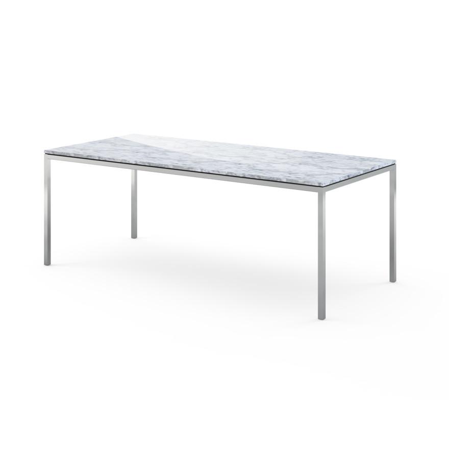 Florence Knoll Dining Table - 78" x 35" Dining Tables Knoll Carrara marble, Shiny finish