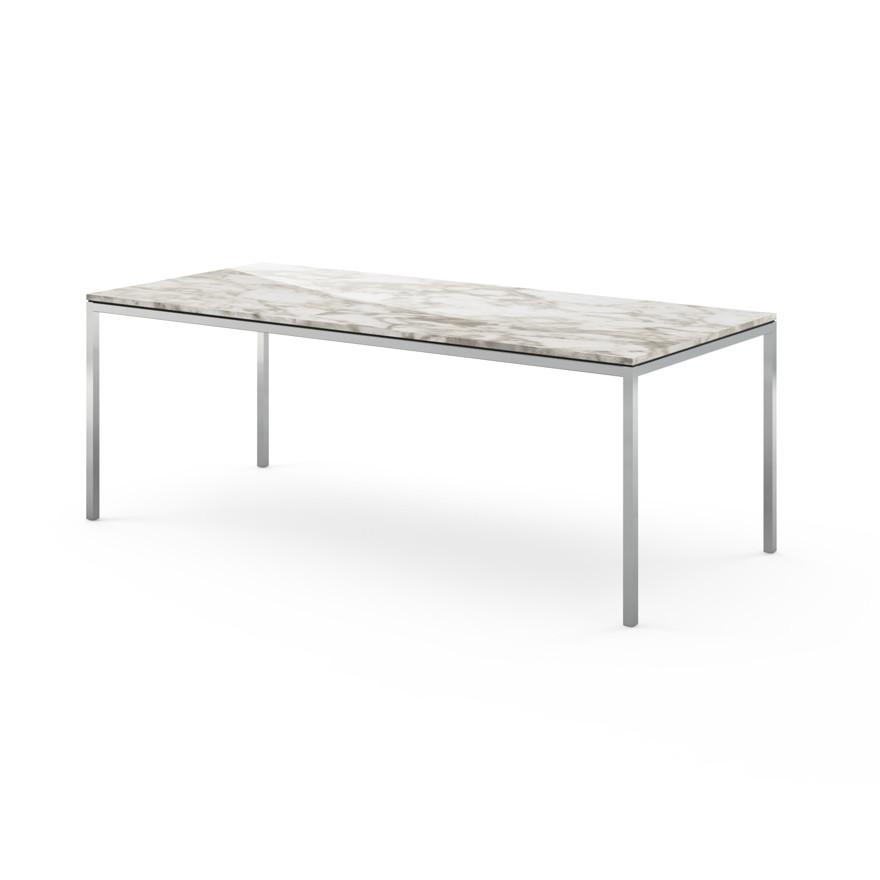 Florence Knoll Dining Table - 78" x 35" Dining Tables Knoll Calacatta marble, Shiny finish