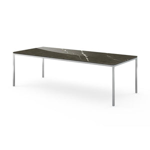Florence Knoll Dining Table - 94" x 39" Dining Tables Knoll Grigio Marquina marble, Shiny finish 