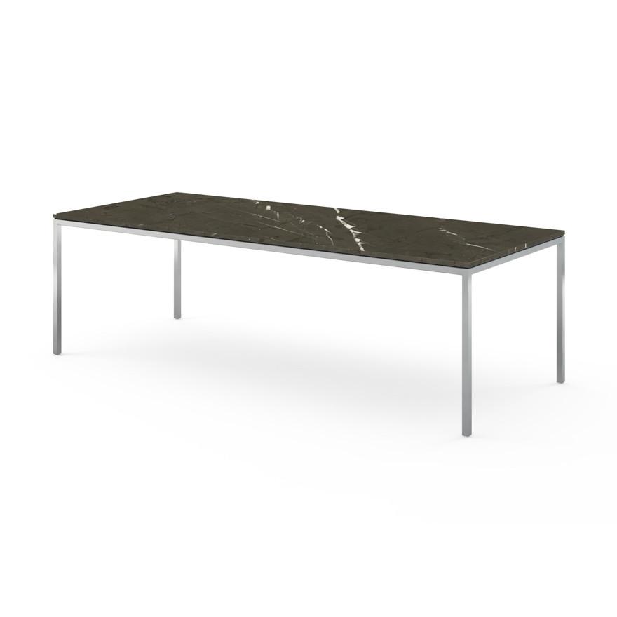 Florence Knoll Dining Table - 94" x 39" Dining Tables Knoll Grigio Marquina marble, Satin finish