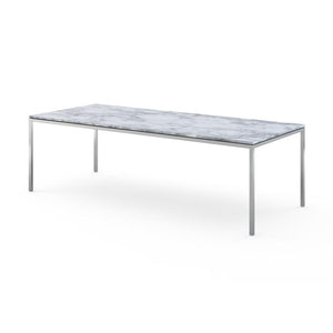 Florence Knoll Dining Table - 94" x 39" Dining Tables Knoll Arabescato marble, Satin finish 