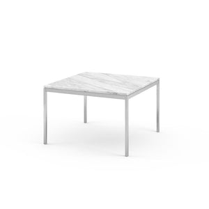Florence Knoll Small End Table Coffee Tables Knoll Polished chrome Carrara marble, Satin finish 