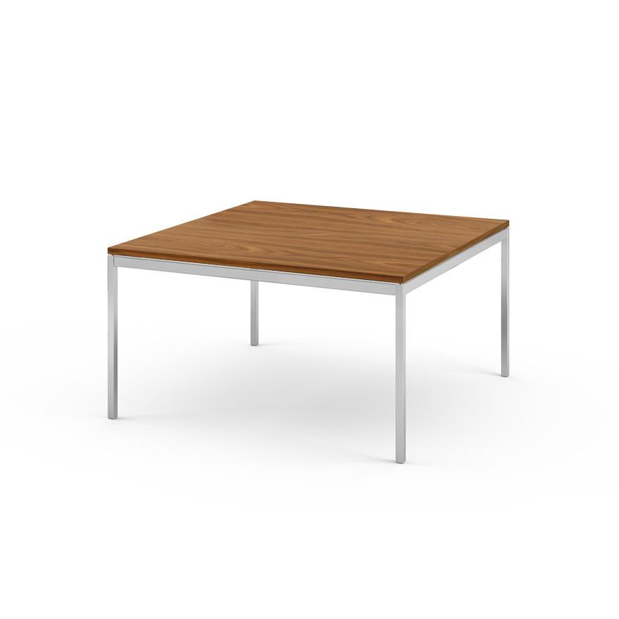 Florence Knoll Large End Table side/end table Knoll Polished chrome Light Walnut