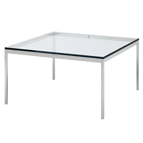 Florence Knoll Large End Table side/end table Knoll Polished chrome Clear Glass